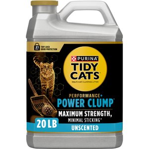 Tidy Cats Performance Plus Power Clump Unscented Multi Clumping Cat Litter, 20-lb jug, case of 2