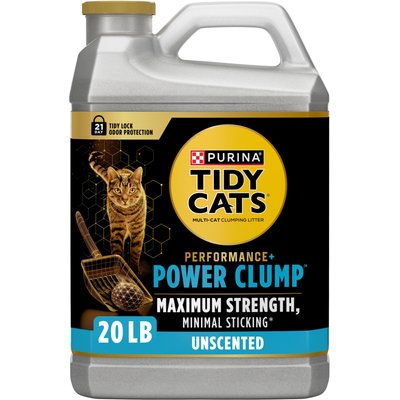 Tidy Cats Tidy Cats Performance Plus Power Clump Unscented Multi Clumping Cat Litter, 20-lb jug, case of 2