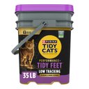 Tidy Cats Tidy Feet Performance Plus Low Tracking Clean Linen Scented Multi Cat Clumping Clay Cat Litter, 35-lb pail