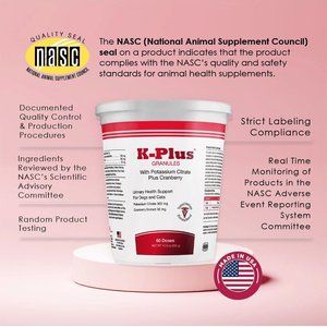 K-Plus Potassium Citrate Plus Supports Bladder Health Cranberry Granules for Dogs & Cats, 300g