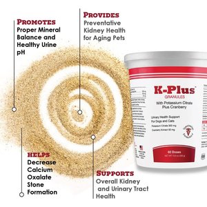 K-Plus Potassium Citrate Plus Supports Bladder Health Cranberry Granules for Dogs & Cats, 300g