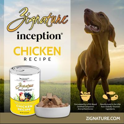 Show full view: Inception Chicken Recipe Wet Dog Food, 13-oz can, case of 12 slide 3 of 8