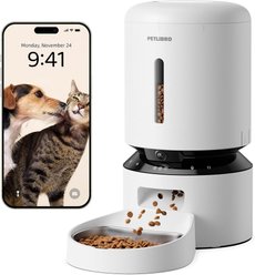 Petlibro Granary WIFI Automatic Cat & Dog Feeder with Camera & 3 Pet Food Desiccant Bags, White, 5-L