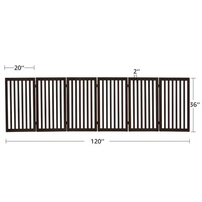 Show full view: Unipaws Free Standing Dog Gate, Espresso, 36-in, 6-panel slide 6 of 7
