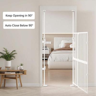 Show full view: Unipaws Adjustable 21 to 34-in Width & 57 to 77-in Height Cat Gate for Small Openings, White slide 3 of 7