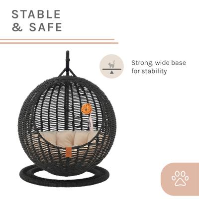 Show full view: Sam's Pets Nala Hanging Egg Cat Condo, Medium, Black slide 9 of 9