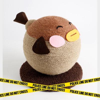 Show full view: Fairela Pufferfish Scratcher Ball for Cats, Brown, 8.7 x 8.7 x 8.3-in slide 2 of 7