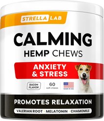 StrellaLab Hemp Bacon Flavored Soft Chew Calming Suppement for Dogs, 60 count