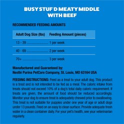 Purina Busy Stuf'd Meaty Middle with Real Beef Rawhide-Free Dog Treats, 21 count slide 2 of 7