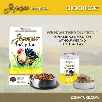 Show full view: Inception Chicken Recipe Wet Dog Food, 13-oz can, case of 12 slide 8 of 8
