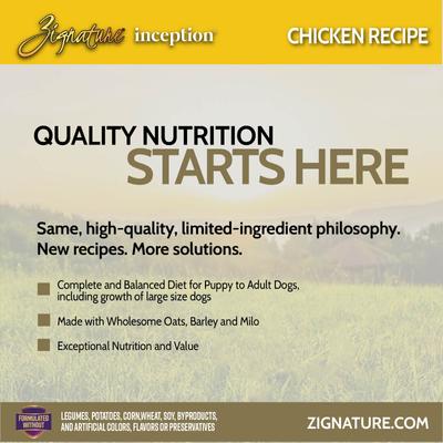 Show full view: Inception Chicken Recipe Wet Dog Food, 13-oz can, case of 12 slide 4 of 8