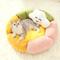Show in main carousel: Gapzer Flower-Shaped Indoor Cozy Plush Lounger Bolster Cat Bed, Multicolor, 23.6 x 23.6 x 6.3-in slide 1 of 9