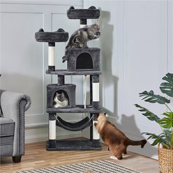 Yaheetech 63-in Multi-Level Cat Tree, Dark Gray