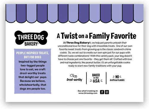 Show full view: Three Dog Bakery Lick’n Crunch Fan Favorites Variety Pack Crunchy Dog Treats, 39-oz pack slide 3 of 8