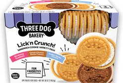 Three Dog Bakery Lick’n Crunch Fan Favorites Variety Pack Crunchy Dog Treats, 39-oz pack