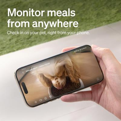 Show full view: Petlibro Granary WIFI Automatic Cat & Dog Feeder with Camera & 3 Pet Food Desiccant Bags, White, 5-L slide 7 of 12