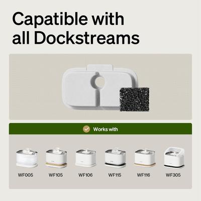 Show full view: Petlibro Dockstream Water Fountain Replacement Filter, 8 count slide 3 of 8