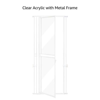 Show full view: Unipaws 79-in Extra Tall Clear Panel Cat Gate with Extension, White slide 8 of 8