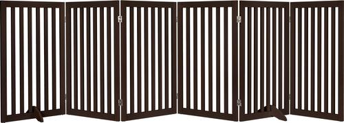 Show full view: Unipaws Free Standing Dog Gate, Espresso, 36-in, 6-panel slide 7 of 7