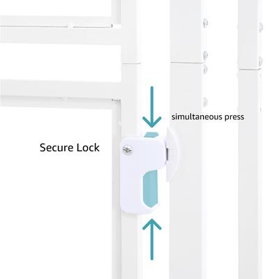 Show full view: Unipaws 79-in Extra Tall Clear Panel Cat Gate, White slide 6 of 7