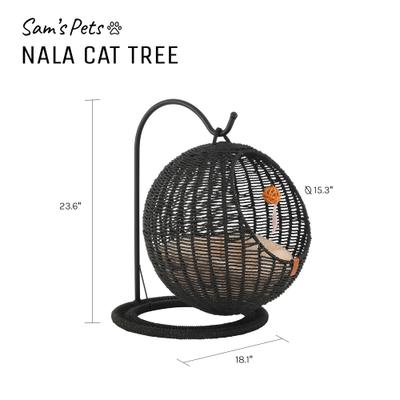 Show full view: Sam's Pets Nala Hanging Egg Cat Condo, Medium, Black slide 8 of 9