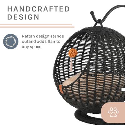 Show full view: Sam's Pets Nala Hanging Egg Cat Condo, Medium, Black slide 7 of 9