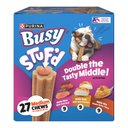 Busy Bone Stufd Variety Pack Beef, Chicken & Peanut Butter Rawhide-Free Adult Dog Treats, 27 Count