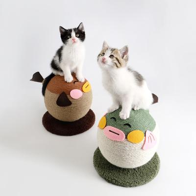 Show full view: Fairela Pufferfish Scratcher Ball for Cats, Brown, 8.7 x 8.7 x 8.3-in slide 4 of 7