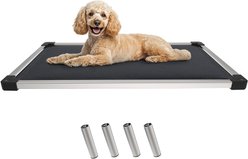 FXW TitanNest Padded Chew-Proof Elevated Dog Bed, Black, Medium: 35-in