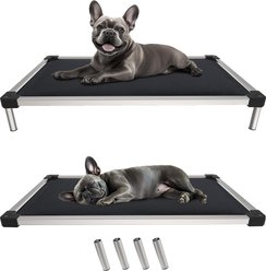 FXW TitanNest Padded Chew-Proof Elevated Dog Bed, Black, Small: 29-in