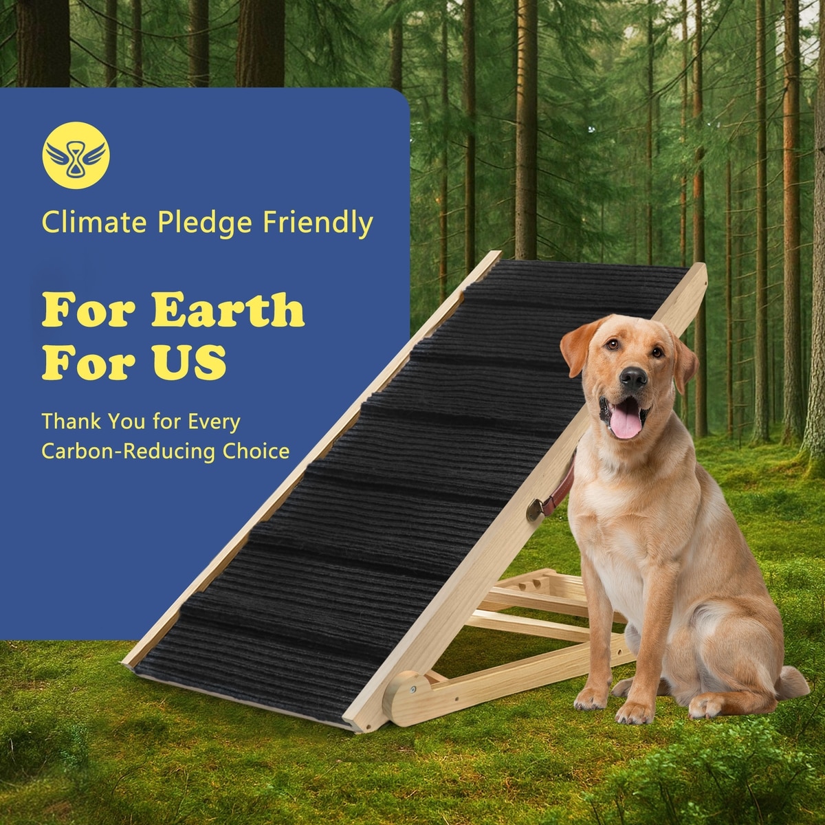 Moe Ramp IPETBA Joint Support Wide Large Dog Ramp for Bed & Couch, Black, 24-in ...