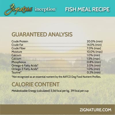 Show full view: Inception Fish Meal Recipe Dry Dog Food, 4-lb bag slide 6 of 8