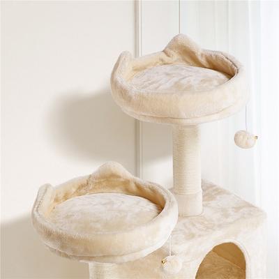 Show full view: Yaheetech 63-in Multi-Level Cat Tree, Beige slide 4 of 6