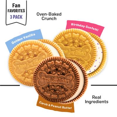 Show full view: Three Dog Bakery Lick’n Crunch Fan Favorites Variety Pack Crunchy Dog Treats, 39-oz pack slide 4 of 8