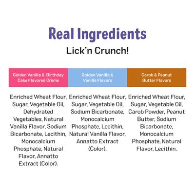 Show full view: Three Dog Bakery Lick’n Crunch Fan Favorites Variety Pack Crunchy Dog Treats, 39-oz pack slide 6 of 8