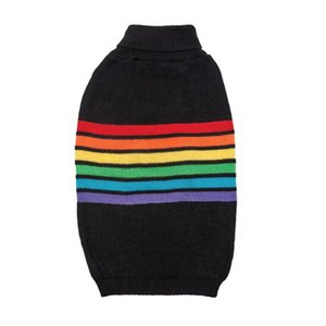 Up Country Rainbones Stripes Dog Sweater, Multicolor, Medium