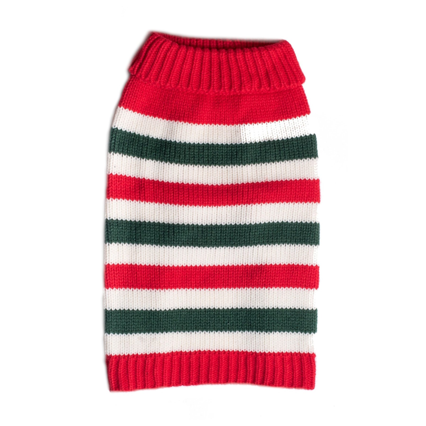 Up Country Holiday Stripe Dog Christmas Dog Sweater, Multicolor, X-Small