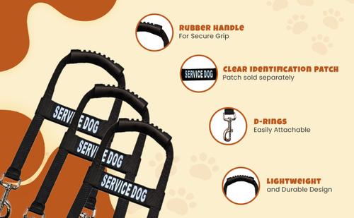 Show full view: Doggie Stylz Service Dog Bridge Handle Guide Dog Harness, Medium slide 5 of 10