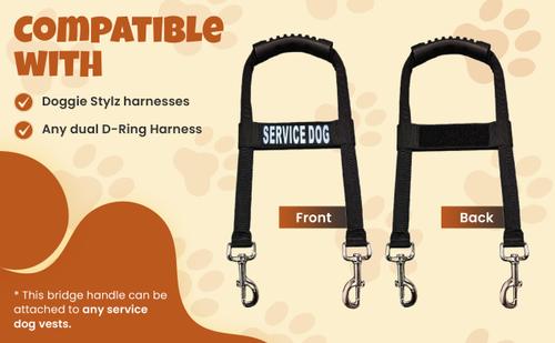 Show full view: Doggie Stylz Service Dog Bridge Handle Guide Dog Harness, Medium slide 4 of 10
