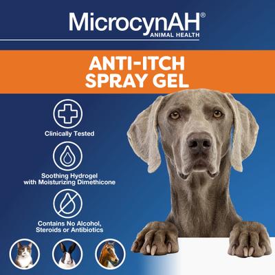 Show full view: Manna Pro MicrocynAH Anti-Itch Pet Spray Gel, 8-fl oz bottle slide 3 of 6