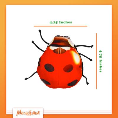Show full view: Meowijuana Refillable Get Sprung Ladybug Cat Plush Toy with Catnip slide 8 of 8