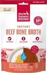 The Honest Kitchen Human Grade Daily Boosters Beef Bone Broth with Turmeric for Dogs, 3.6-oz jar