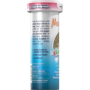 Meowijuana Winter Lift Peppermint, Cranberry, Silvervine, & Catnip Blend Catnip, 26-g jar