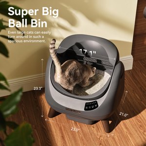 CATLINK Open-X Self-Cleaning Automatic Cat Litter Box with Anti-Pinch Protection, 23.43 x 23.03 x 21.06-in
