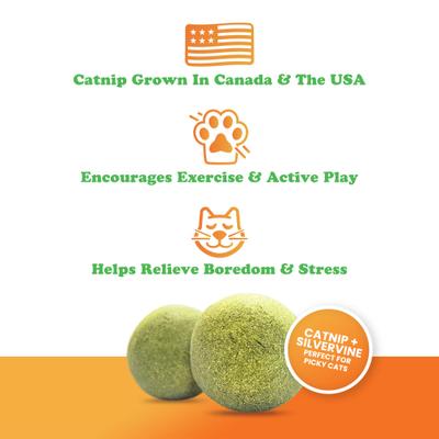 Show full view: Meowijuana Purrple Passion Compressed Catnip Ball Refill, 2 count slide 6 of 9