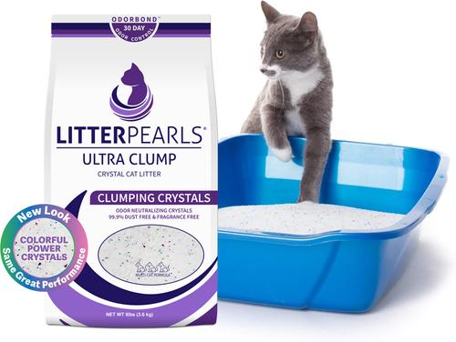 Show full view: Litter Pearls Ultra Clump Unscented Clumping Micro Crystal Cat Litter with Odorbond, 8-lb bag slide 3 of 10