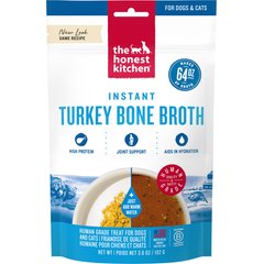 The Honest Kitchen Human Grade Daily Boosters Turkey Bone Broth with Turmeric for Dogs, 3.6-oz jar