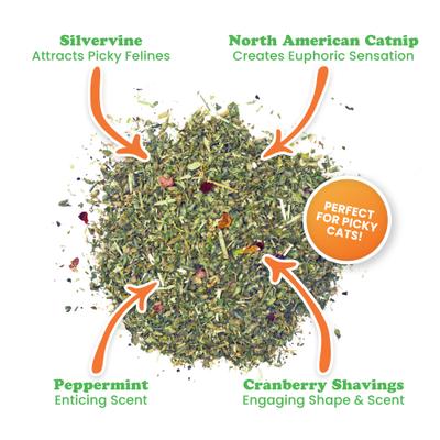 Show full view: Meowijuana Winter Lift Peppermint, Cranberry, Silvervine, & Catnip Blend Catnip, 26-g jar slide 3 of 8