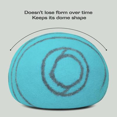 Show full view: Meowfia Premium Felt Cat Cave Bed, Medium, Aquamarine slide 6 of 11