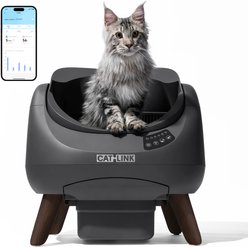 CATLINK Open-X Self-Cleaning Automatic Cat Litter Box with Anti-Pinch Protection, 23.43 x 23.03 x 21.06-in